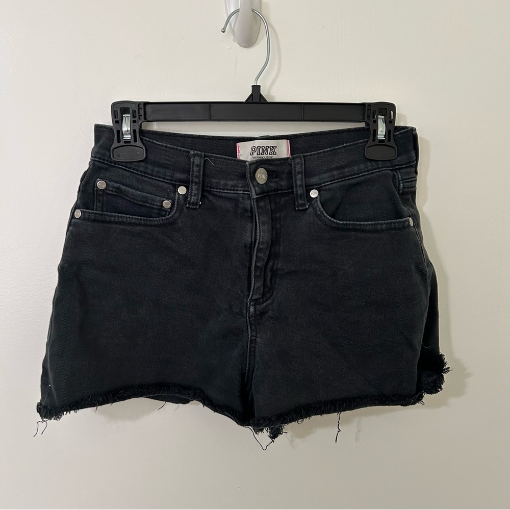 PINK Victoria's Secret Black Denim Jean Shorts | Size 4